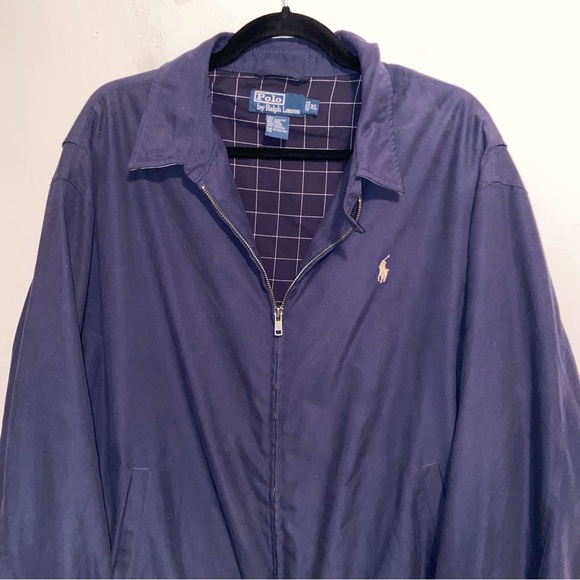 Vintage Polo Ralph Lauren Jacket Mens XL Bi Swing Navy Blue Logo Full Zip Preppy - Picture 3 of 14